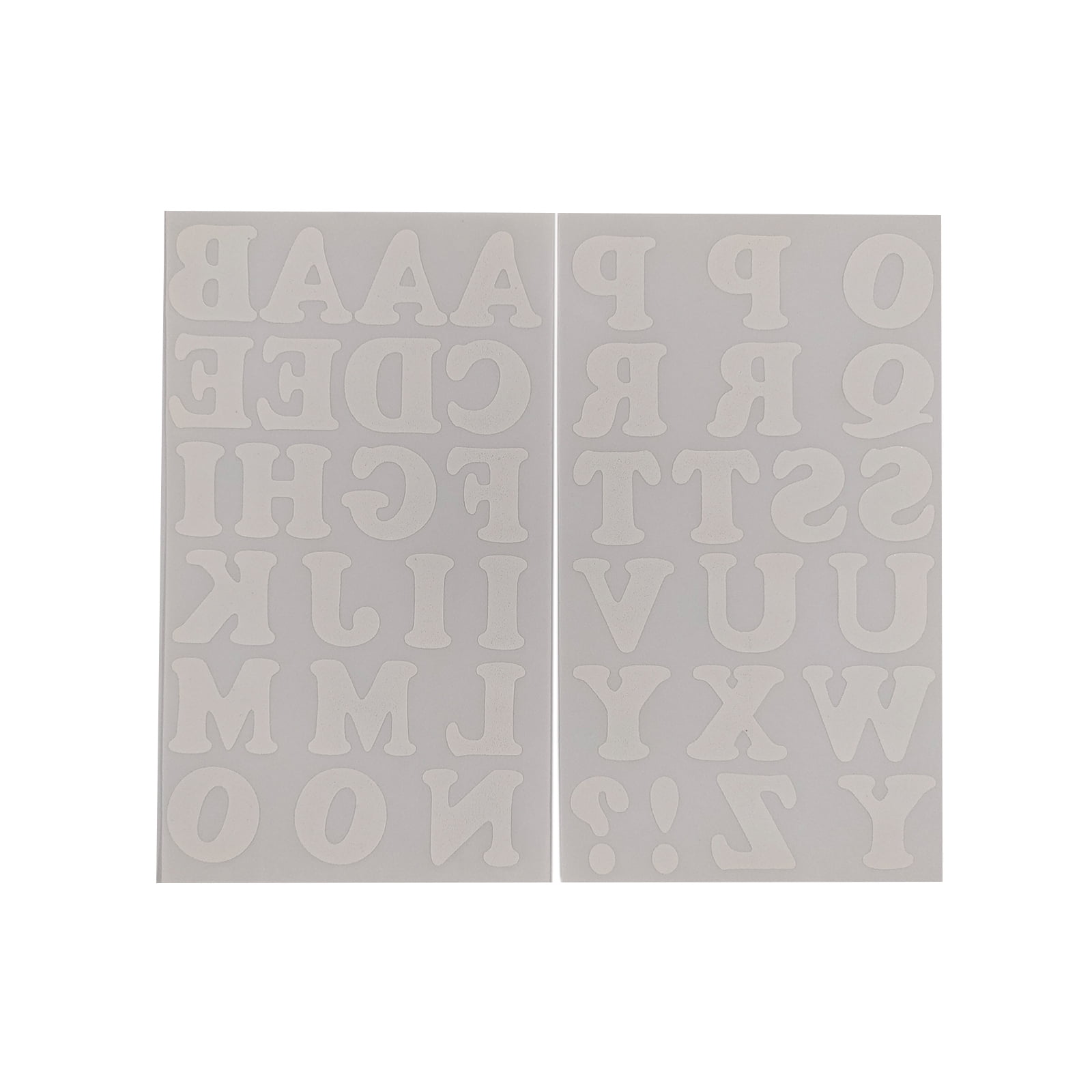 Imagin8 Iron-On White Flocked Cooper Letters, 12 Pack
