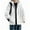 White, variant on HAiming Men's Zip up Hoodies Jacket Solid Color Long Sleeve Drawstring Coat Plus Size Casual Loose Outwear with Pocket