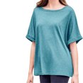 thumbnail image 4 of Short Sleeve Women Oversized T-Shirt Summer Casual Loose Tee Tops, 4 of 5