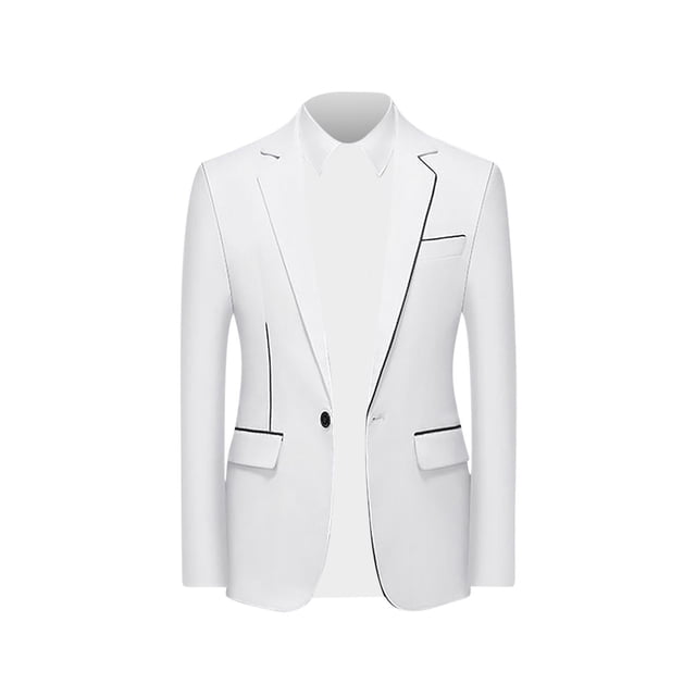 Styesk Jackets for Men Men's Dancing Party Performance Costumes Fashionable Solid Color Personality Pocket Casual Cool One Button Suit Jacket