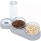 thumbnail image 1 of Juego de 1 cuenco elevado doble para gatos - Inclinable 15° - Antivómitos - Almacenamiento automático de agua - Gatos y cachorros (gris), 1 of 5