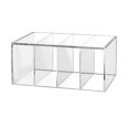 thumbnail image 2 of Bewildely Caja de maquillaje, estuche de almacenamiento acrílico con cubierta combinada de 4 secciones, no es fácil acumular cajas de polvo Almacenamiento y organización del hogar, 2 of 6