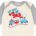 thumbnail image 4 of Inktastic My First Fourth of July train Boys or Girls Long Sleeve Baby Bodysuit, 4 of 5