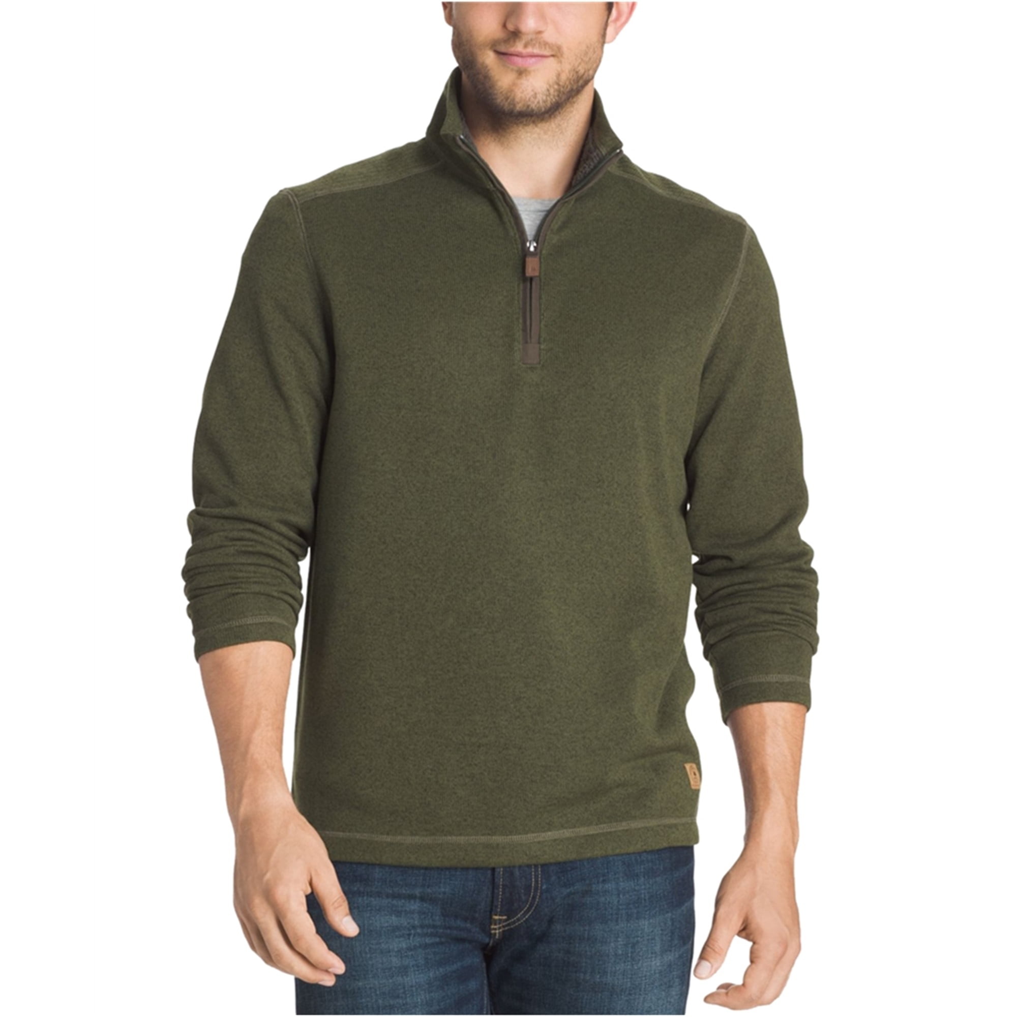 zip neck fleece sweatshirt