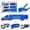Blue, variant on Godderr Kids Die-Cast Fire Truck Vehicles Sets, Alloy Fire Engine Models Kids Boys Girls
