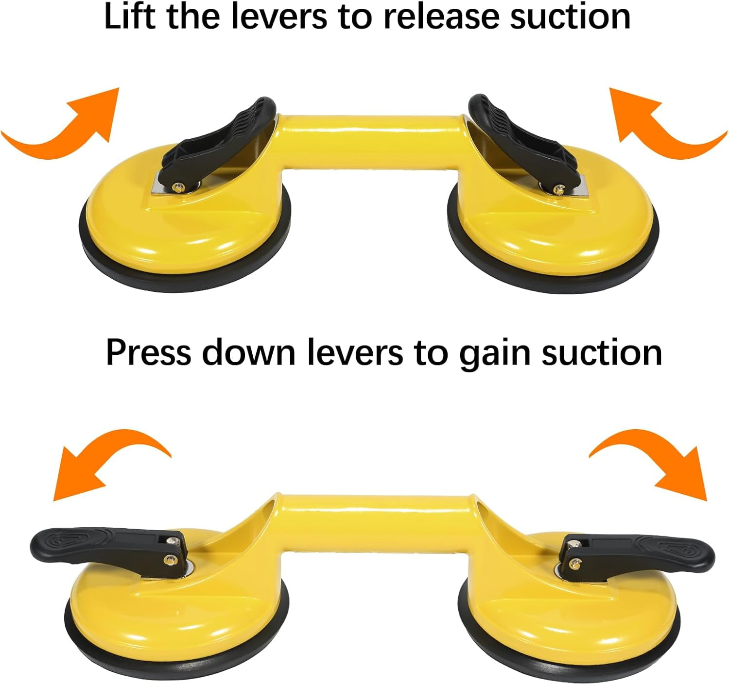 RGHJAR-Floor Gap Fixer Tool for Laminate Floor Gap Repair Plank Grabber Includes Heavy Duty Aluminum Suction Cup and Fiberglass Handle Rubber Mallet (Can't Use on Scraped Surface Floor)