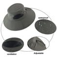 thumbnail image 3 of Sombrero para el sol para mujer con malla plegable, sombrero de pescador de ala ancha impermeable, caminata de pesca en la playa de verano, 3 of 5