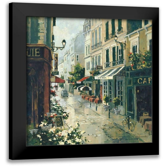 Simandle, Marilyn 12x12 Black Modern Framed Museum Art Print Titled - Floral Lane