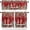 Scarlet, variant on Christmas Kitchen Curtains and Valances Set, Rod Pocket Curtains Tier Farmhouse Window Curtains 24 Inch Length, Gnomes Poinsettia Snowflake Leaves Xmas Tree 3 Piece Kitchen Curtains Set