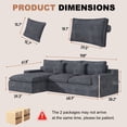 thumbnail image 5 of 108” Modular Sectional Sofa, Cloud Sectional Couch with Deep Seat, Modern Modular L-Shape Sofa Couch with Chaise,Upholstered Couches for Living Room Bedroom, 5 of 10
