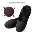 thumbnail image 5 of Stelle Ballet Shoes Soft Canvas Dance Split Sole Dance Slippers Flats for Girls Adult Women,Black, 5 of 5
