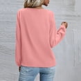 thumbnail image 4 of Womens Tshirts Long Sleeve V Neck Basic Tees Business Spring Outfits Women's Clothing Size M, 4 of 7