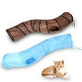 thumbnail image 3 of Flmtop S Shape Pet Cat Tunnel Funny Kitten Tube Collapsible Interactive Training Toy Rainbow, 3 of 9