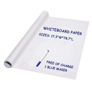 YANSION 2 Rolls Whiteboard Paper Sticker Rolls, DIY Self-Adhesive Dry Erase  Paper Film Chalkboard Wallpaper for Home Office School Memo (17.7 X