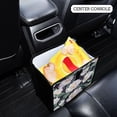 thumbnail image 3 of Qxltty Purple Peony Car Dumpster Collapsible Rear Seat Suspension Trash for Front Seat Center Console in Vehicle, 3 of 8