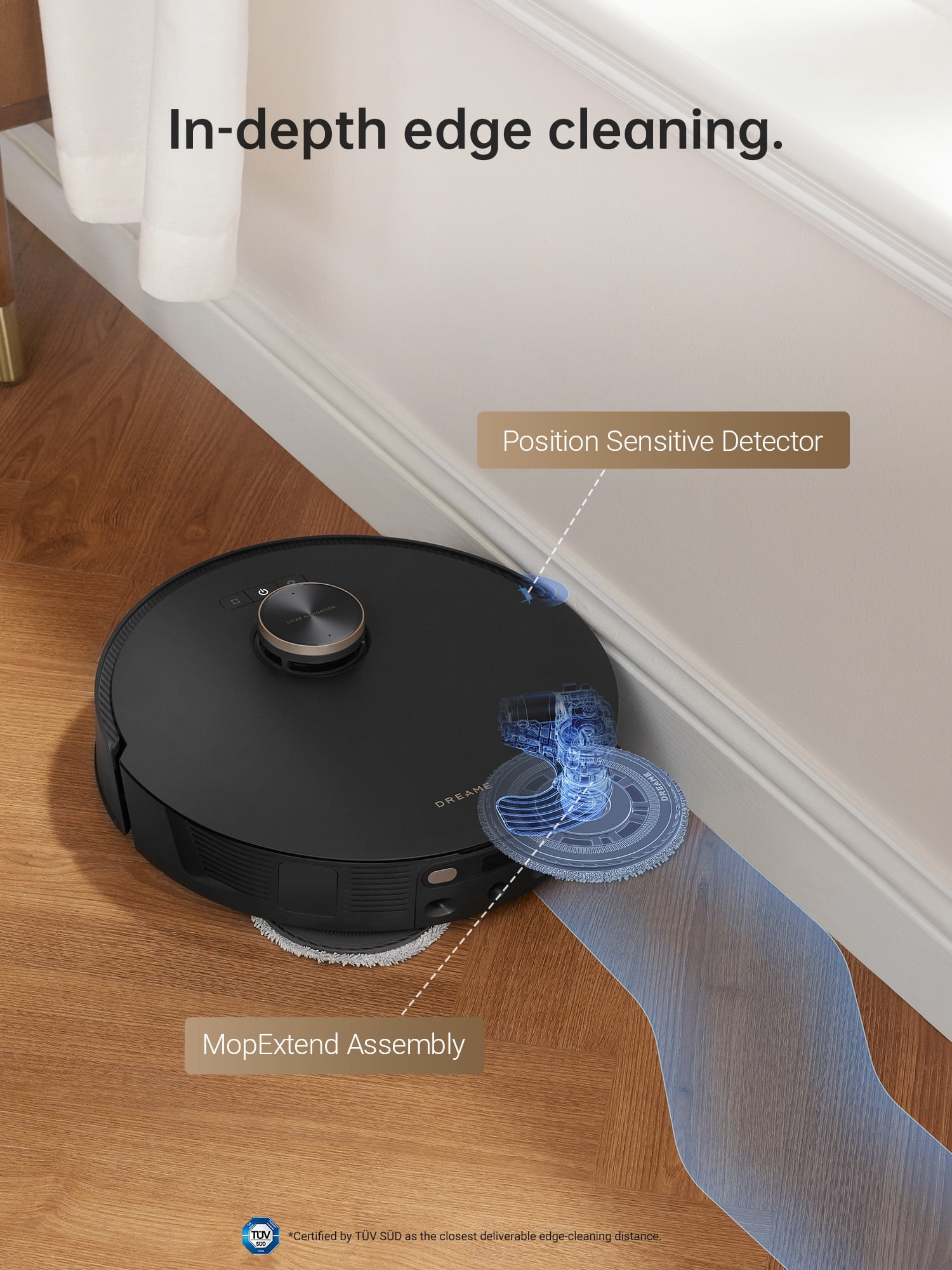 Dreame L30 Ultra Robot Vacuum, 7300Pa Suction, 136°F Hot Water Self-Cleaning, Mop Raising