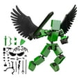 thumbnail image 1 of Multi-Jointed Movable Stick Bots Articulated Robot Dummy, Titan 13 Action Figure,Stikbot Toys with Weapon Accessories, T13 Action Figure Robot, No Collector Should Miss It (Army Green), 1 of 8