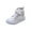 e#75White187, variant on CAIVO Girls Canvas Sneakers High Top Casual Shoes Toddlers Non- Lightweight Shoes With Detail Everyday Wear Holiday Kids Winter Solid Color Footwear