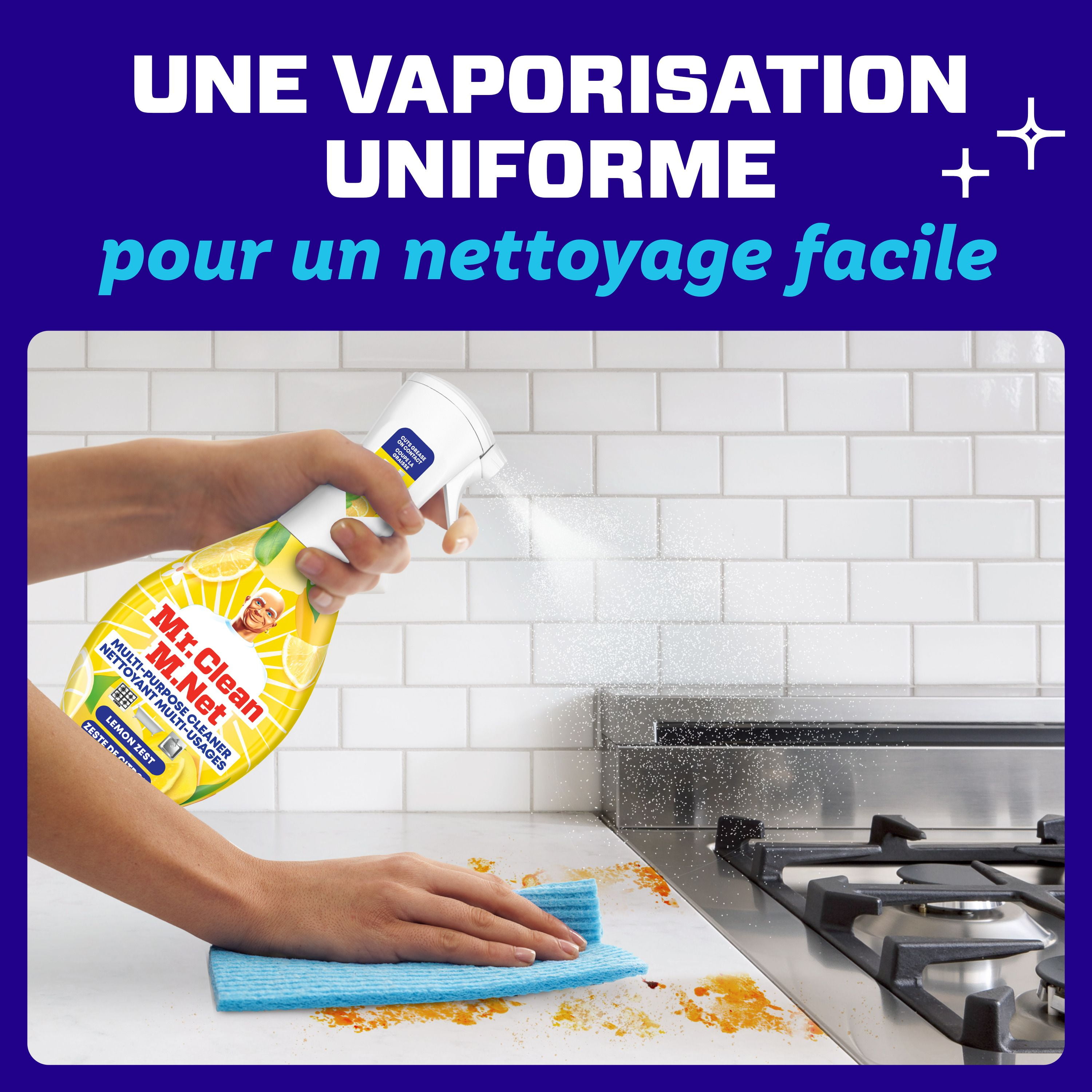 Mr. Clean Clean Freak All Purpose Cleaner Spray, Multi-Surface Cleaning, Lemon Zest Scent, 473 mL