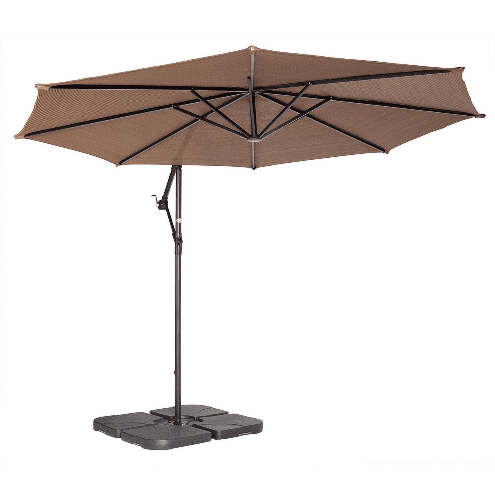 Coolaroo Round Cantilever Patio Umbrella, 90% UV, 10', Mocha - image 2 of 5