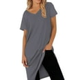 thumbnail image 7 of Baberdicy Backless Maternity Nightgown - Women's Summer Cross Strap Sleep Dress, Lightweight Nursing Friendly Pajama Dress (Dark Gray | S), 7 of 7