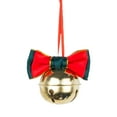 thumbnail image 2 of 4Pcs 1.77Inch Christmas Jingle Bell Ornaments with Glittery Bows, Gold Metal Bell Hanging Decorations Set for Christmas Tree, Festive Home and Party Decorations, 2 of 5