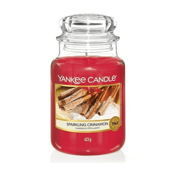 Yankee Candle Large Jar Sparkling Cinnamon Scented Candle with Up to 150 Hours Burn Time