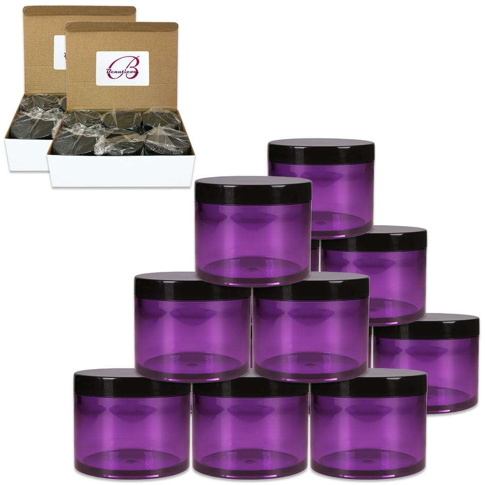 4oz/120g/120ml High Quality Acrylic Leak Proof Purple Container Jars