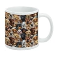 thumbnail image 1 of Dogs Lab Retriever Dachshund Poodle Pattern White Mug, 1 of 5
