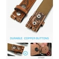 thumbnail image 5 of YOETEY Mens Western Genuine Leather Belt Without Buckle - Cowboy Belt for Casual Jeans, 5 of 9