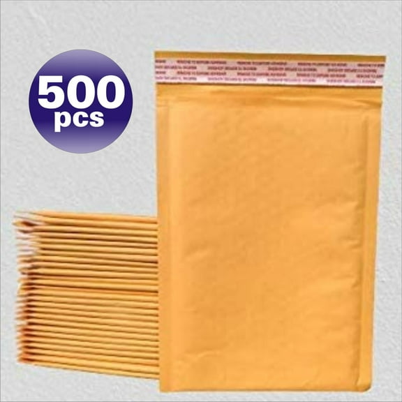 Supe500#0(Inner6x9)Kraft Bubble Mailers Padded Envelopes