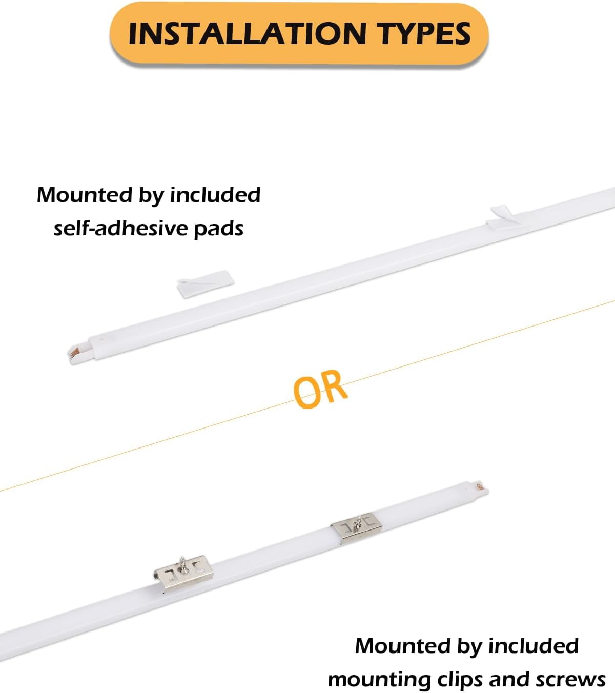 12-Inch LED Under-Cabinet Lights, 3000K (6 Count) Seamlessly Linkable Strip Light Bars Kit