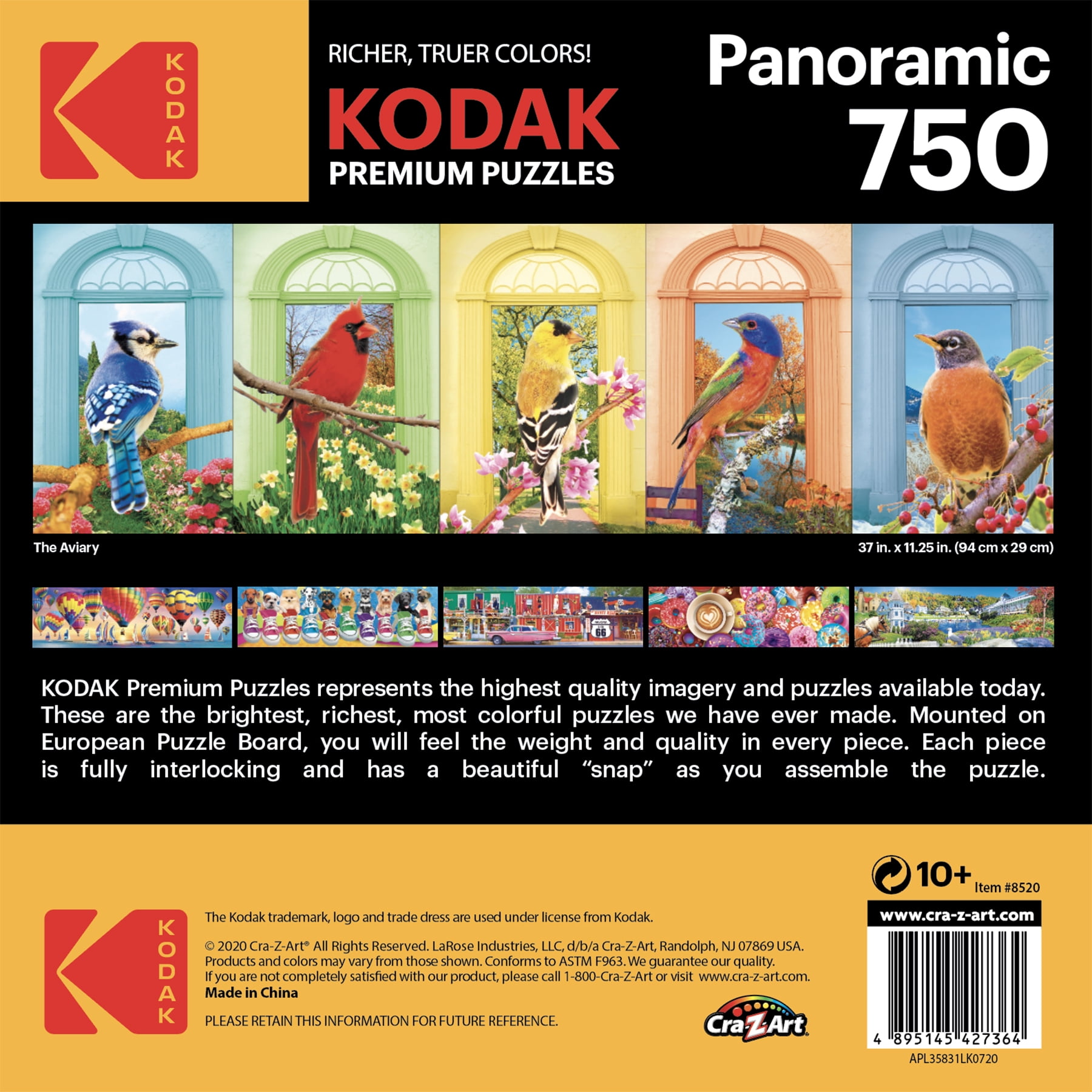 Cra-Z-Art Kodak 750-Piece The Aviary Panoramic Jigsaw Puzzle