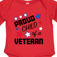 thumbnail image 4 of Inktastic Proud Child of a Veteran Veterans Day Boys or Girls Long Sleeve Baby Bodysuit, 4 of 5