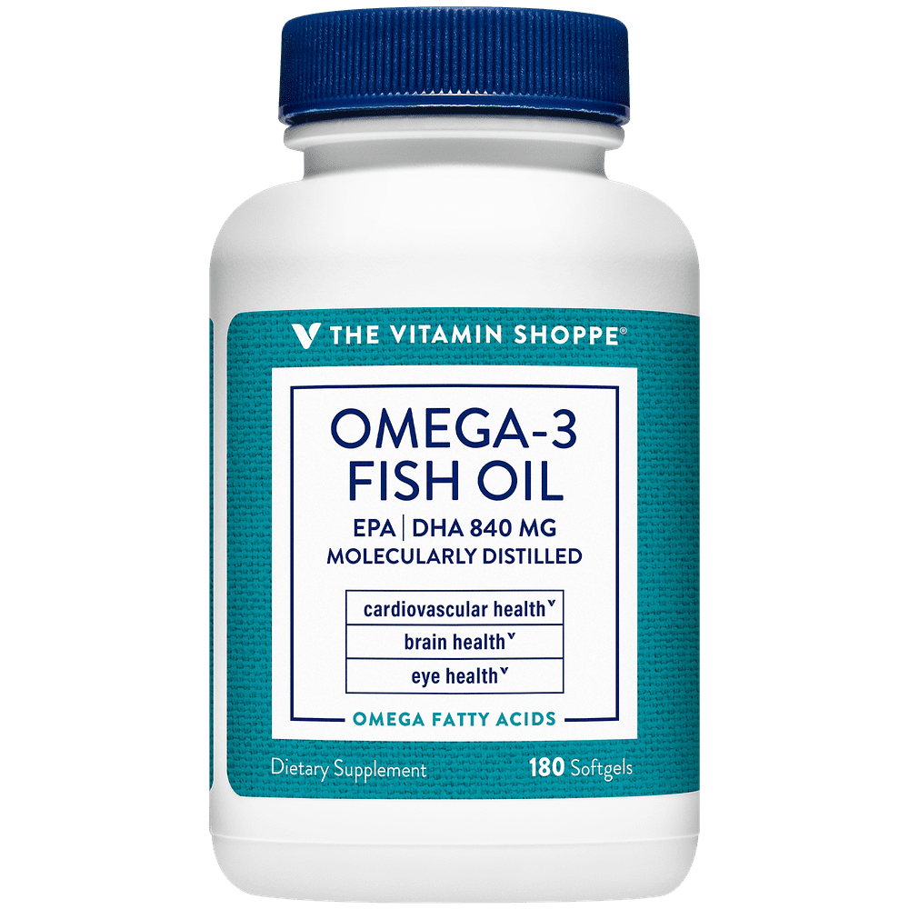 The Vitamin Shoppe Omega 3 Fish Oil 1100mg, EPA 600mg DHA 240mg, Purity