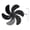 Black 6-Blade, variant on BIMZUC Ecofan 4-Blade Thermoelectric Fireplace Fan Replacement Aluminum Alloy Black Stove Accessory (8.27 inches / 21 cm)