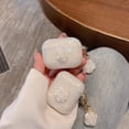 thumbnail image 2 of For AirPods 3rd Gen 2021/1/2/Pro 2 case，Shockproof Shell pattern white Rose Case Cover With Pendant, 2 of 5