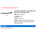 thumbnail image 2 of Left Inner Tie Rod End - Compatible with 2007 Ford E-350 Super Duty, 2 of 2
