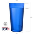thumbnail image 7 of Cafe 20-ounce Break-Resistant Plastic Restaurant-Style Beverage Tumblers , Set of 16 in 4 Coastal Colors, 7 of 7