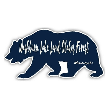 

Washburn Lake Land Olakes Forest Minnesota Souvenir 3x1.5-Inch Fridge Magnet Bear Design