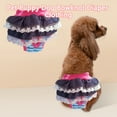 thumbnail image 6 of opvise Dog Menstrual Pants Comfortable Anti-harassment Cotton Pet Puppy Dog Bowknot Diaper Clothing Dark Blue, 6 of 7