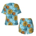 thumbnail image 2 of Sigee Sunflowers for Sleepwear Casual Pjs with Pockets Women's Pajamas Sets Shorts 2 Piece Short Sleeve Lounge Sets 4X-Large, 2 of 9