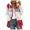 Red, variant on Winter Coats For Women Fuzzy Fleece Jacket Hooded Color Block Patchwork Cardigan Coat Outerwear With Pocket