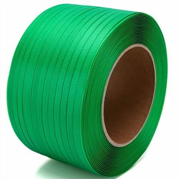 Heavy Duty Packaging Strapping Banding, Packaging Banding Strap, Poly Strapping, Polyester Strapping Band 3280' x 1/2" x 0.030"-300 lbs Break Strength Plastic Strapping (Green)
