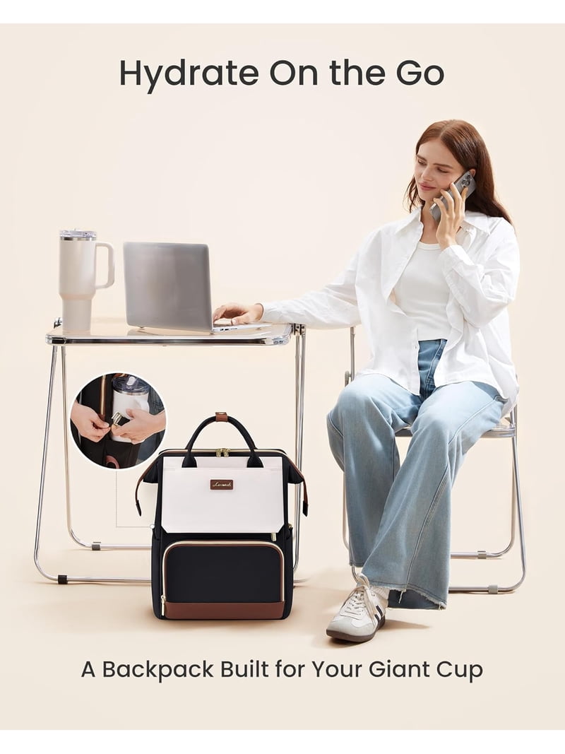 LOVEVOOK, Laptop Backpack for Women, 15.6 inch, waterproof  display picture 1