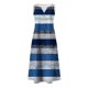 thumbnail image 2 of TaTaai Ladies V Neck Sleeveless Maxi Dress Strap Detail Casual Summer Loose Fit Beach Vacation Long Sundress Gift, 2 of 5