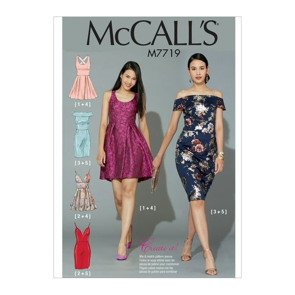 McCall's Sewing Pattern Misses' Dresses-14-16-18-20-22