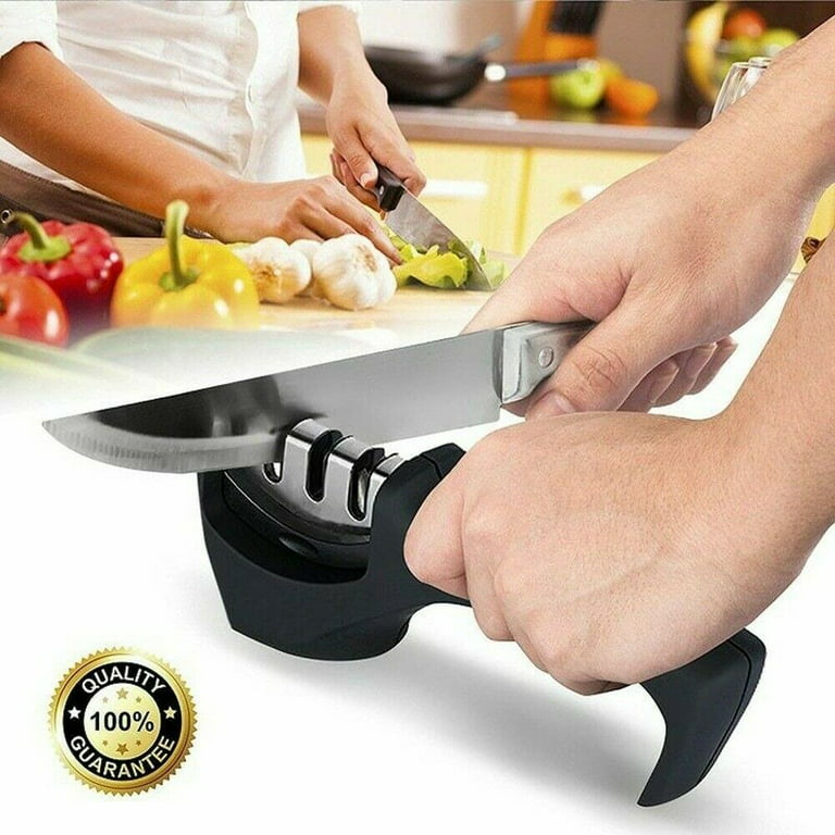 Professional Knife Sharpeners: 3-Stage Small Size Work for Steel Knives,  Kitchen Accessories - Helps Repair, Restore, Sharp Blades. Easy to Use  Knife