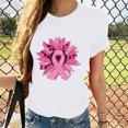 thumbnail image 1 of Puntoco Blusa de manga corta con estampado de moda para mujer, divertida camiseta de cuello redondo, 1 of 4