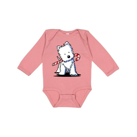 

Inktastic Candycane Cutie Westie Gift Baby Boy or Baby Girl Long Sleeve Bodysuit